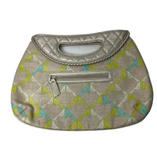 Vera Bradley Saddle Clutch Bag Bird Print Flat Thin Purse Boho Eclectic 