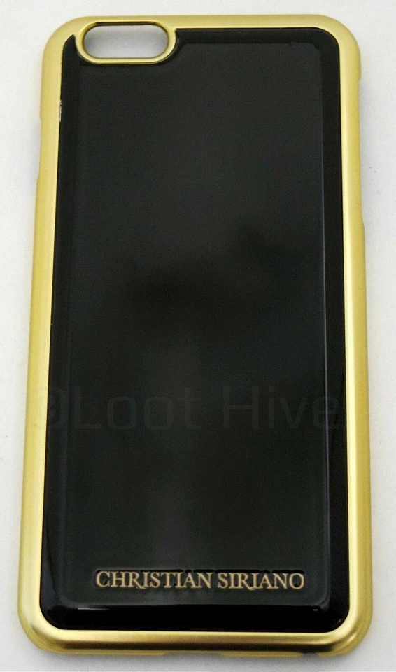 NUEVA Funda para Teléfono Celular Christian Siriano iPhone 6/6s Diseñador NEGRO/DORADO Brillo Genial Foto 2 de 4