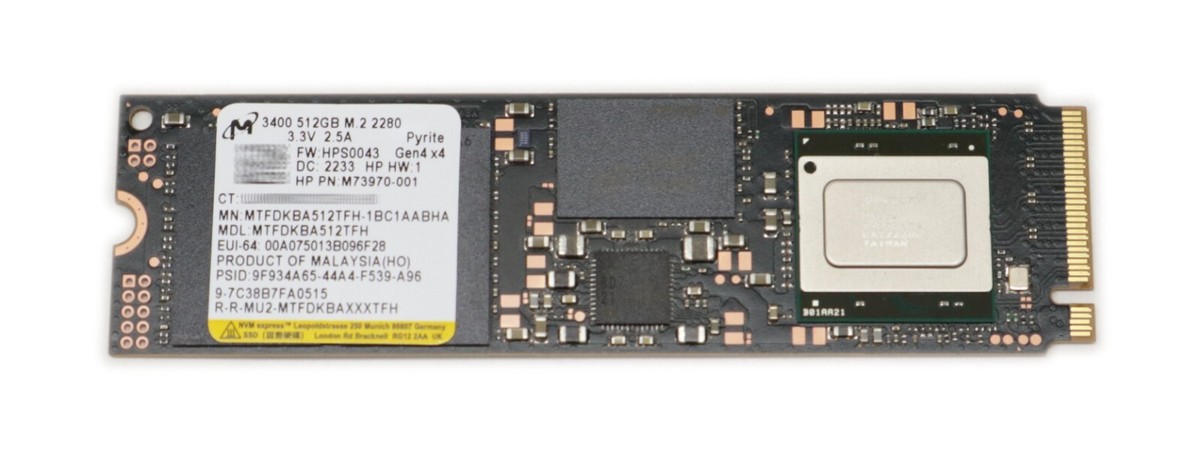 HP Micron 512GB MTFDKBA512TFH-1BC1AABHA M.2 2280 Gen4 x4 M73970