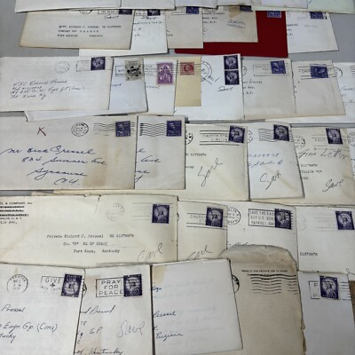 1950-60s Handwritten Letters & Envelopes Lot of 30 Written And Typed Ephemera B