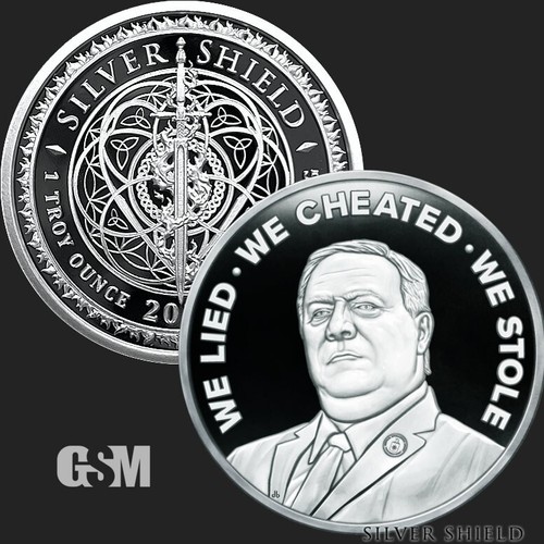 2025 - CIA VALUES - LIE CHEAT STEAL - 1 oz .999 Fine SilverShield MICROMINTAGE - Picture 3 of 4