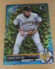 2017 Bowman Draft BDC-81 Conner Uselton Sky Blue Chrome Refractor #352/399 