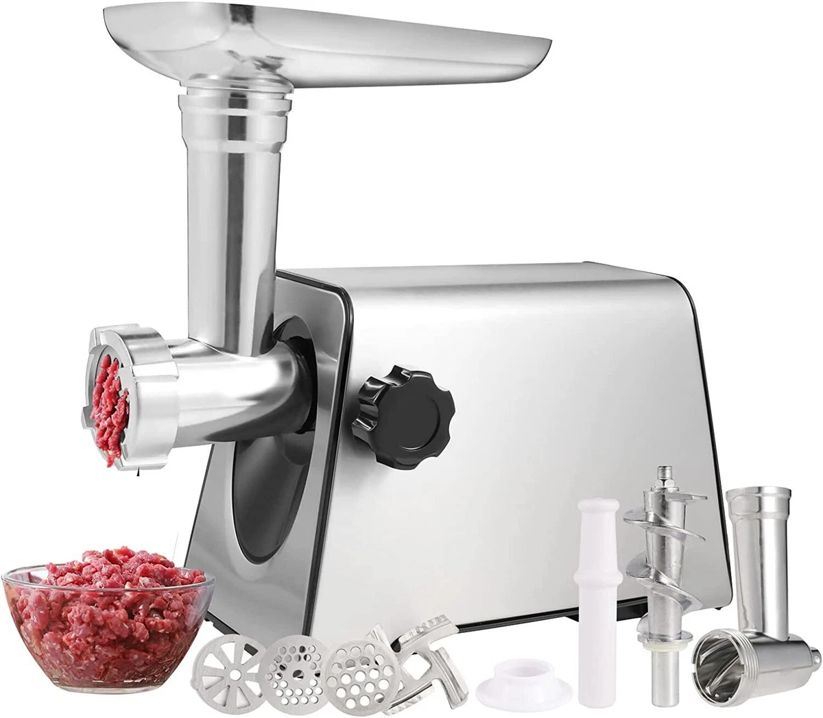 800W Electric Meat Grinder Food Grinder w/Sausage & Kubbe Kits for Home  Kitchen