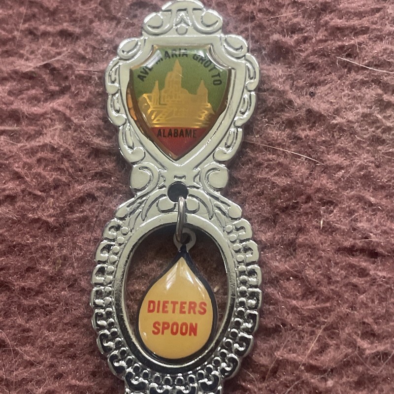 ALABAMA Souvenir Collectible Spoon Ava Maria Grotto Univ. of Alabama USA Silver