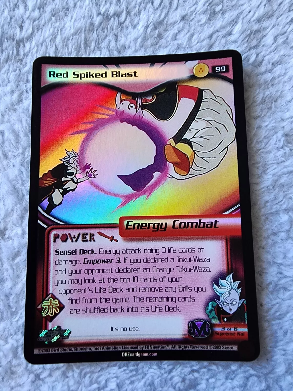 DBZ Dragon Ball Z FOIL Red Spiked Blast 99 CCG illimité Buu Saga score MP