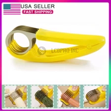 Banana Slicer ABS Stainless Fruit Vegetable Salad Peeler Cutter Kitchen Tools US
