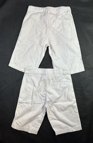 Nautica 2-Deck Shorts Set Boy’s Sz 12 & Sz 10 White Cotton Chino Shorts EUC. - Picture 2 of 8