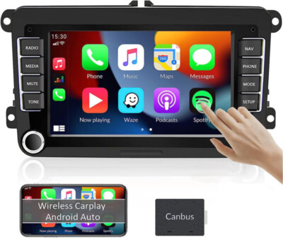 7'' Autoradio Android 10 Apple Carplay GPS Navi 2DIN für VW GOLF 5 6 Passat Polo