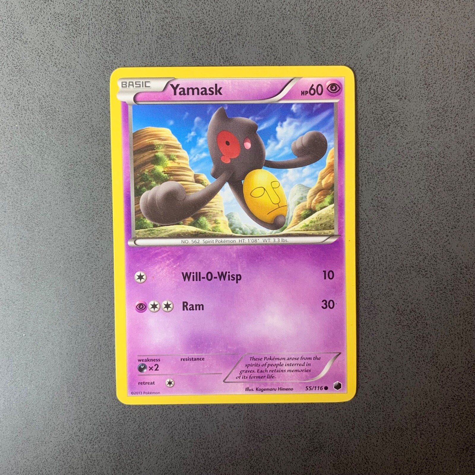 Yamask - 55/116 Plasma Freeze 2013 Common Pokémon Card