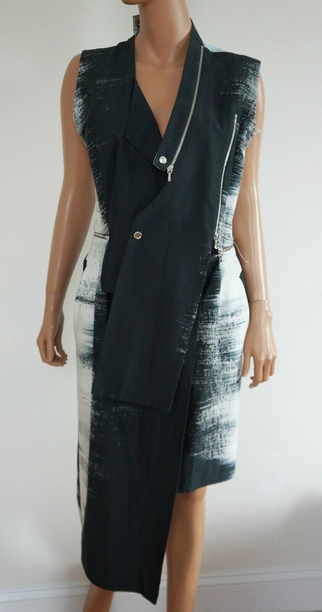 $1925 NEW Auth JEAN-PIERRE BRAGANZA Sleeveless ASYMMETRICAL Dress