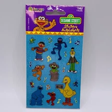 Sandylion Sesame Street Stickers 1 Sheet Big Bird Elmo Ernie Cookie Monster New