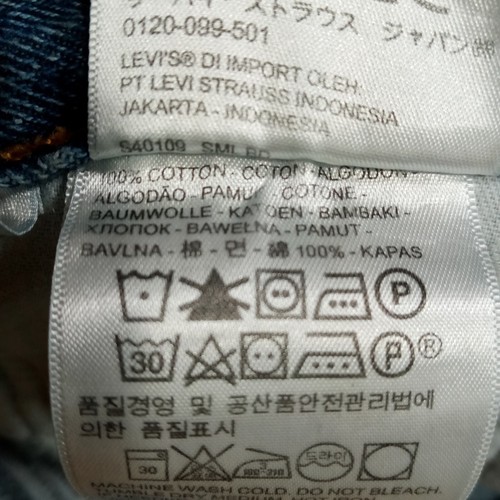 Jeans Levis 516 uomo 40x32 slim dritto cotone denim lavaggio medio invecchiato - Foto 13 di 13