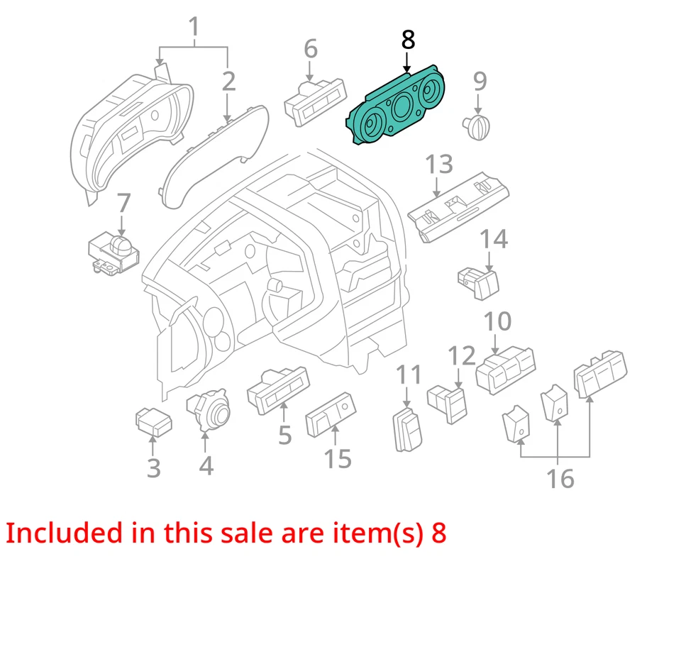 Climate Temperature Control Front Excluding Sport Trac Dash Fits 07-10 EXPLORER — 第 3/4 张图片