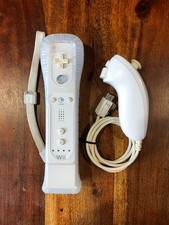 Controller WiiMote Originale con Motion Plus e Nunchuk Wii Funzionante bianco