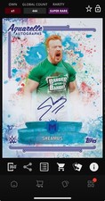 DIGITAL TOPPS WWE SLAM Sheamus SR ULTRAMARINE BLUE AQUARELLE SIGNATURES Read