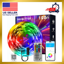 100Ft LED Strip Lights, Smart Light with App Remote Control, RGB LED Lights for