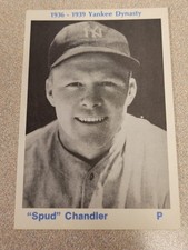 SPUD CHANDLER 1974 TCMA YANKEE DYNASTY 1936-1939 BASEBALL CARD BLUE BACK SP