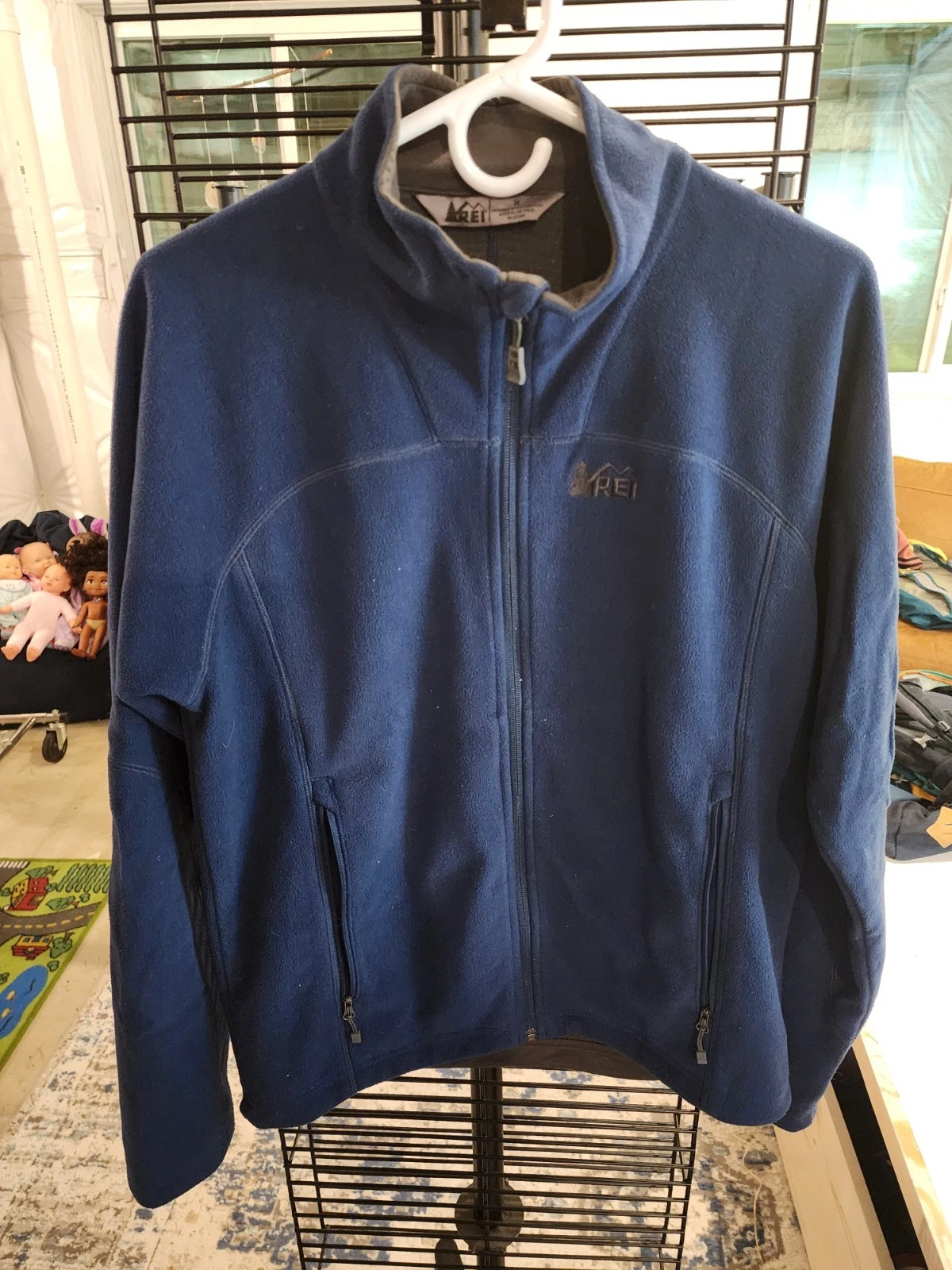 REI Men’s Full Zip Fleece Jacket – Navy – Size M
