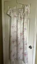 Natori Medium Nightgown Multicolor Silky Satin Feel Floral Long
