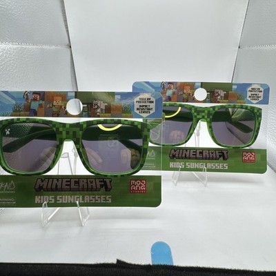 Official Minecraft Kids Green Sunglasses   UV400   Impact Resistant   2 Pack
