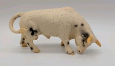 SCHLEICH WHITE RODEO BULL Male Cow Farm Figure 2005 Retired 13613