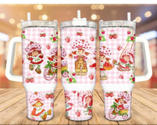 Strawberry Shortcake 40 oz Tumbler with handle, Gift For Her, Friend Gift