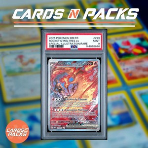 Carte Pokemon Sulfura ex de la Team Rocket SPECIAL ILLUSTRATION RARE 229/182 PSA