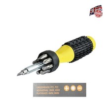 Multi Function Screwdriver Changeable Bit Set Cross heads Hexagonal Flathead UK