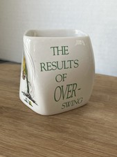 VTG "Results of Over Swing" Golf Gifts Coffee Cup Mug 1991 Twisted Square 8oz.