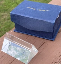 Amlong Crystal Triangle Prism in Box Used 2.25”x 1.25” Original Box