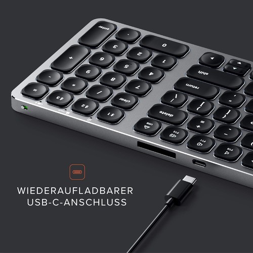 Satechi Compact Backlit Bluetooth Keyboard – Wireless Bluetooth 5.0 & Multi-Devi - Picture 3 of 6