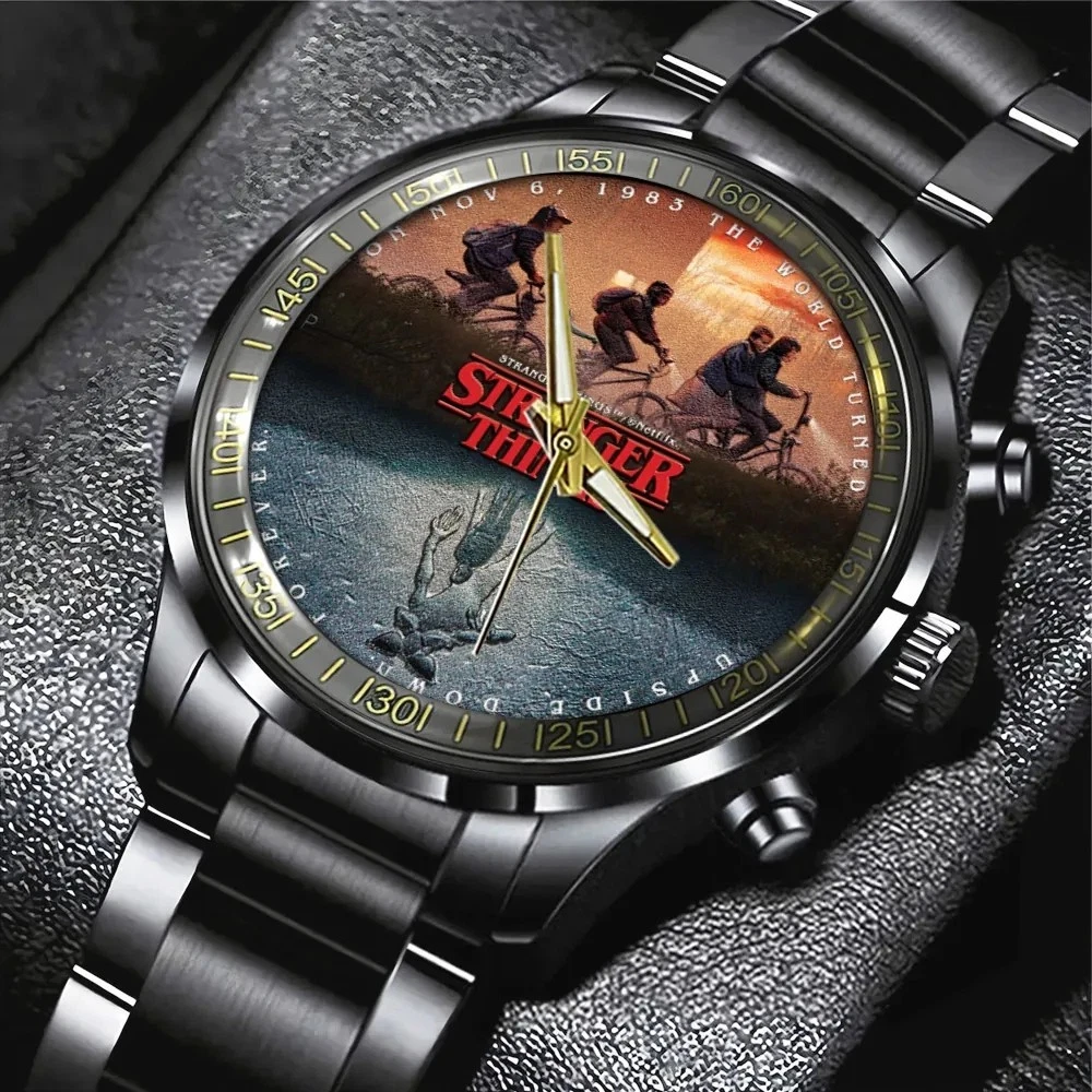 Stranger Things Black Stainless Steel Watch