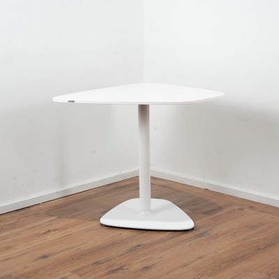Wiesner Hager Besuchertisch weiß - Freiform Tischplatte 73 x 80 cm