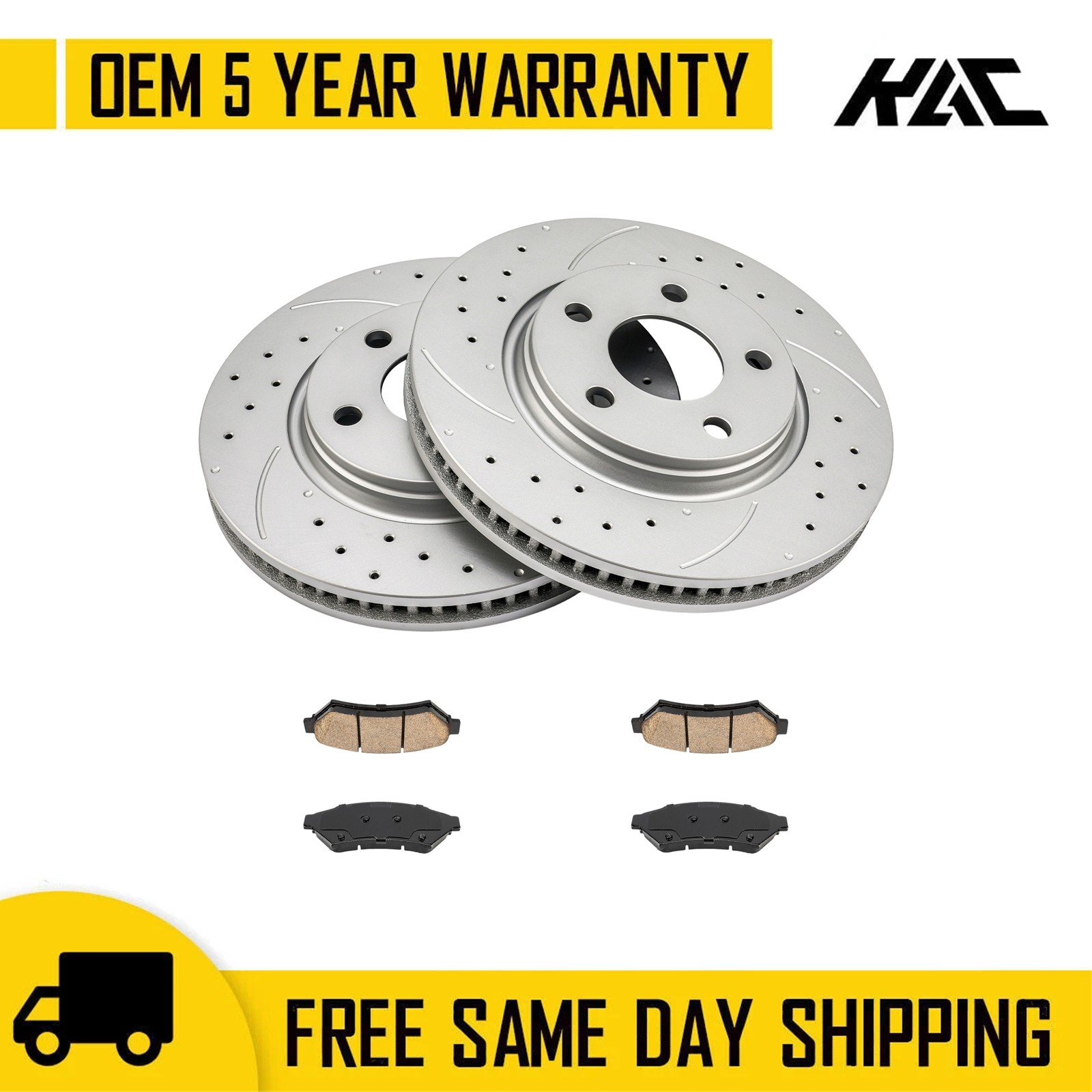 297.3mm Front Disc Brake Rotors & Ceramic Pads for Buick LaCrosse Terraza 2005