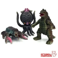 Iwakura Bullmark Space Amoeba Set Ganimes, Gezora, Kamebas Kaiju Sofubi 3.5in