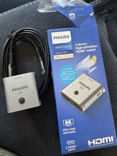 Philips 8K Ultra HD HDMI 2.1 Switch 2-Way Compact 48Gbps USB-C SWV9173GR/37