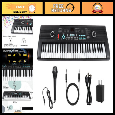 61-Key Portable Electronic Keyboard Piano with Speaker & Microphone - Ideal for