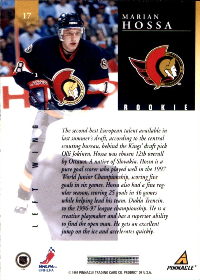 1997-98 Pinnacle #1 - #200 Singles Stars RCs 🥅 YOU PICK 🥅Complete Your NHL Set - Image 4 of 4