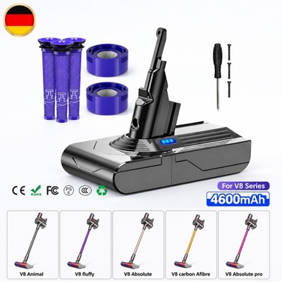 4600mAh Akku Für DYSON V8 Absolute Animal Staubsauger 21.6V LED Ersatzakku DHL