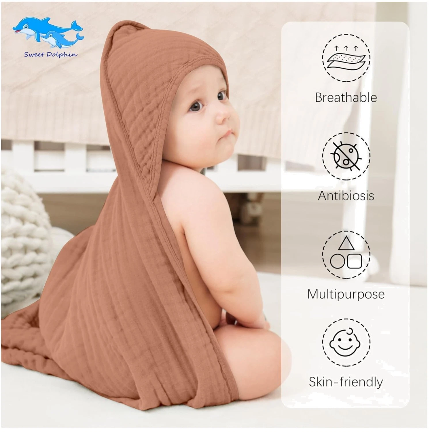 Highly Absorbent Hooded Baby Towels - 2 Pack