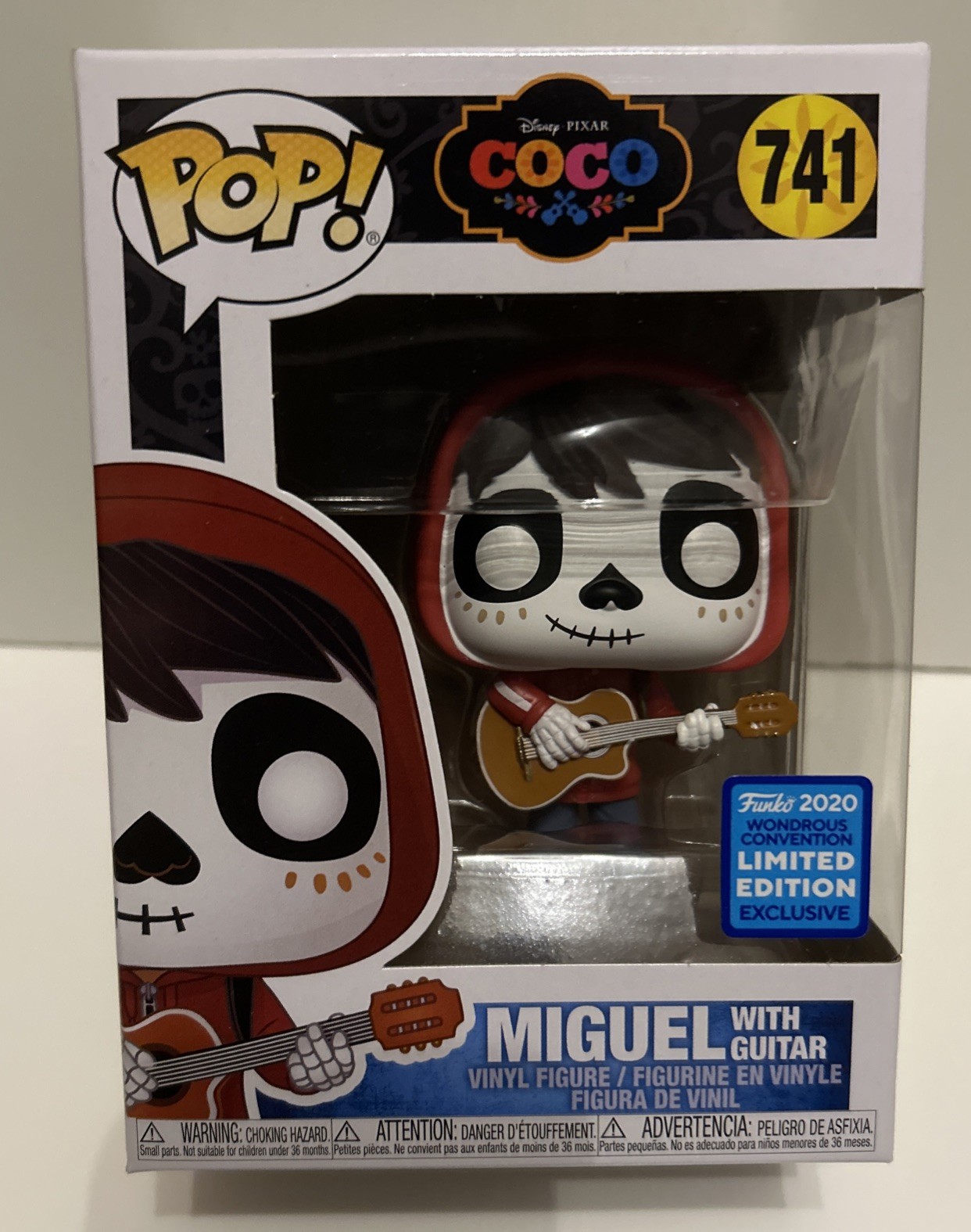 Funko Pop Disney Coco Miguel Con Guitarra WonderCon #741 + Protector Gratis