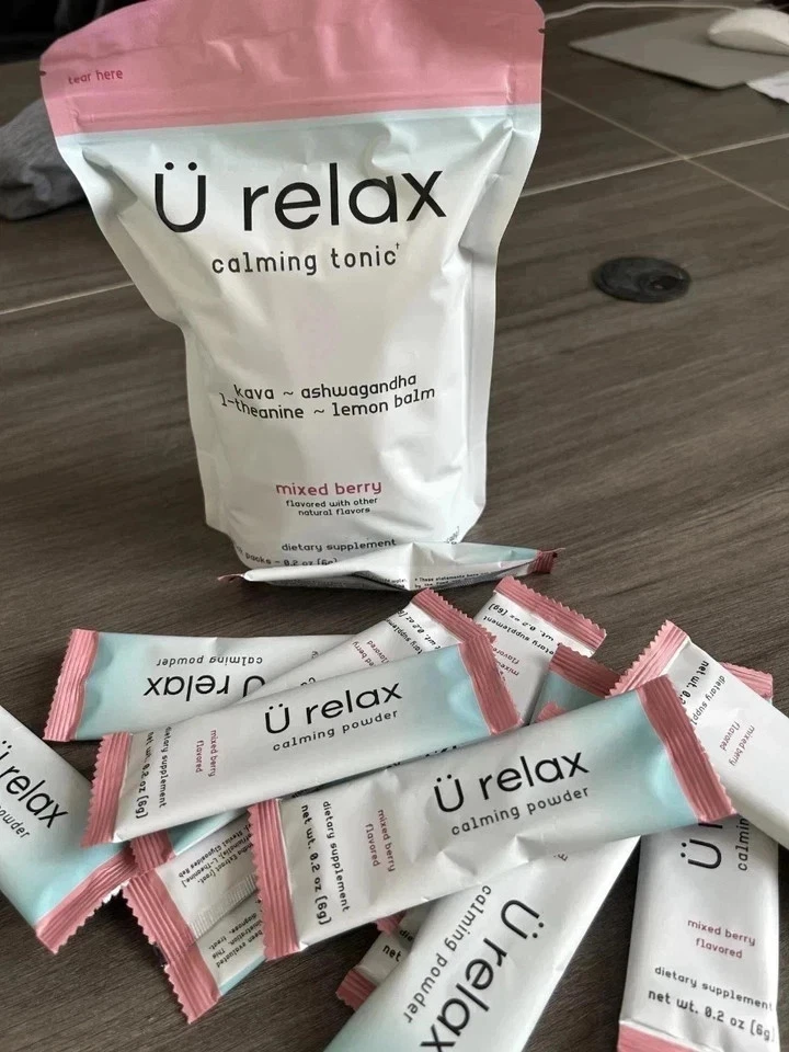 U Relax Calming Tonic- 15 Packets MIXED BERRY Flavor Relax Calming Drink - Image 2 of 3