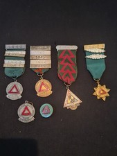 Vintage Collection Of National Safe Drivers Award Medals With Dates