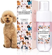 Dog Detangler  Dematting Spray Leave-In Conditioner 3.38oz Jojoba Oil 2 Scent