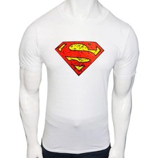 NWT SUPERMAN SHIELD SUPERHERO COMICS MEN'S SHORT SLEEVE GRAPHIC T-SHIRT