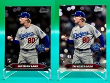 2024 Topps Stadium Club Baseball Emmet Sheehan Black Foil Parallel & Base RC