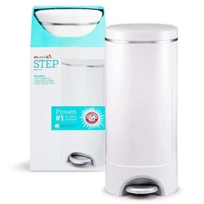 Munchkin STEP Diaper Pail Powered by Arm Hammer, 1 in 5 Piece Set, White