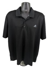 Adidas Golf Polo Shirt 2XL Mens Black Short Sleeve Logo