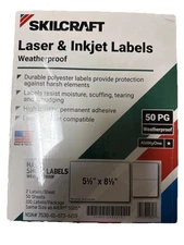 Skillcraft Laser & Inkjet Labels 5 1/2 X 8 1/2
