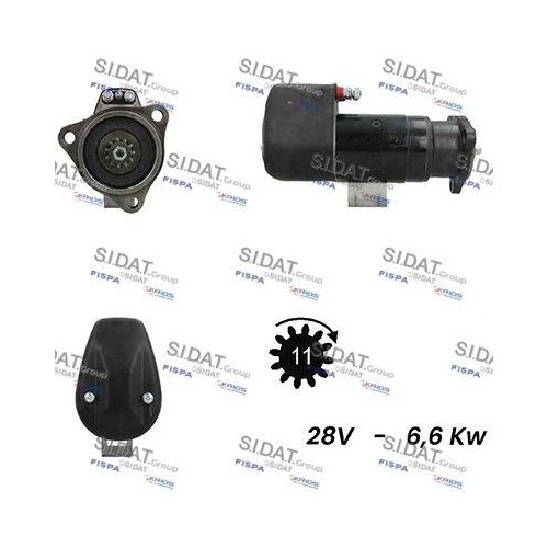 Démarreur Sidat S24BH0041A2 pour réparer le moteur de votre utilitaire